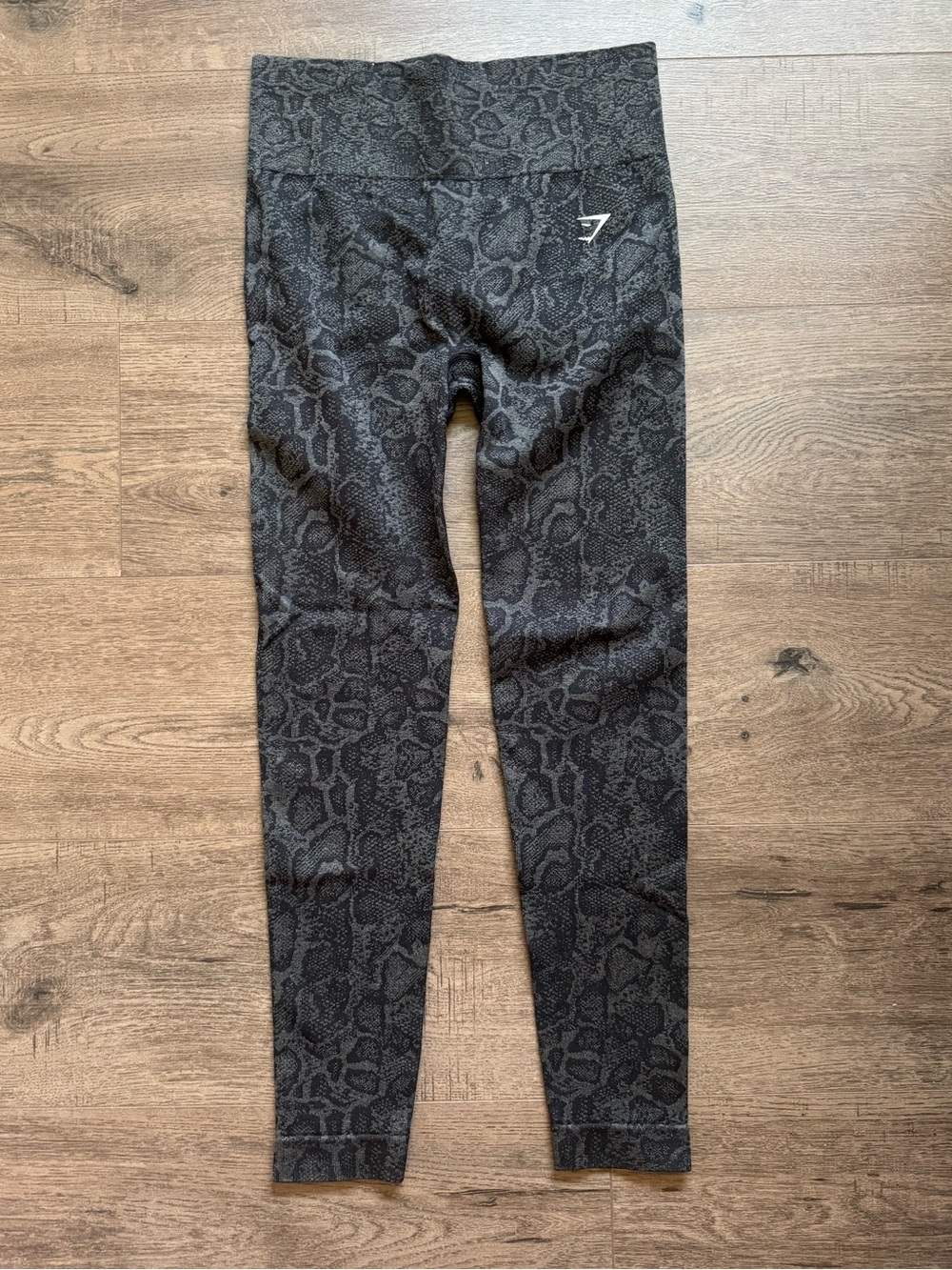 Gymshark Dark Gray Snake-Print High-Rise Leggings